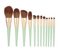 Set de 12 brochas de Maquillaje: Base, Colorete, Polvos, correctores, Sombras de Ojos y brochas cosméticas.