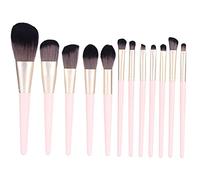 Set de 12 brochas de Maquillaje, Color Rosa, para iluminar, Pintar Sombras de Nariz y Accesorios cosméticos.