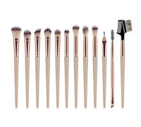 Set de 12 Brochas de Maquillaje Profesional Brocha para Base, Brocha para Colorete, Brocha para Polvos, Brocha para Corrector, Brocha para Sombra de Ojos, Brochas de Maquillaje Sintéticas