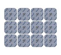 Set de 12 electrodos cuadrados compatibles con BEURER y VITALCONTROL | Parches adhesivos de 5x5 cm para usar con su electroestimulador TENS y EMS de conexión botón 3,5mm | Empresa alemana axion