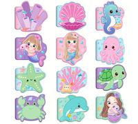 Set de 12 Mini Cuadernos Vibrantes con Diseños de , Conchas, Tortugas y Animales Marinos, Perfectos para Recuerdos de de
