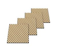 NEU.HOLZ Panel de Pared 3D Vang Juego de 12 Paneles Acústicos (4,32 m²) Revestimiento Mural Listones Diagonales Decorativos Estilo Escandinavo en MDF y Fieltro PET 60 x 60 x 2 cm - Roble Claro