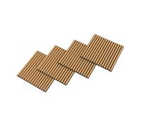 Set de 12 paneles acústicos vang 3d 4,32 m² lamas lineales - roble oscuro [neu.holz]