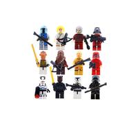 (Set de 12 piezas) Bloques de construcción de minifiguras de Star Wars, rompecabezas de Maestro Jedi