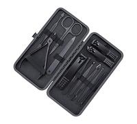 Set de 12 piezas kit profesional pedicura con estuche cortauñas acero inoxidable herramientas cuidado salón para hombres mujeres padres ancianos pacientes uñas viaje manos pies y facial