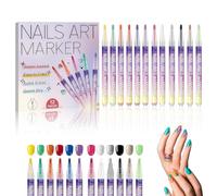 Set de 12 Rotuladores para Uñas - Lapices de Maquillaje de Uñas para Diseño DIY, Diseñador de Uñas Secado Rápido y Resistente al Agua