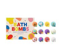 Set de 12 Unidades de Bombas de Baño para Niños, Esfera de Sal de Baño con Juguetes Sorpresa en su Interior, Hidratantes para Piel, Ideal para Cestas de Pascua y Regalos de Cumpleaños para Niños