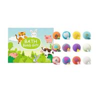 Set de 12 Unidades de Bombas de Baño para Niños, Esfera de Sal de Baño con Juguetes Sorpresa en su Interior, Hidratantes para Piel, Ideal para Cestas de Pascua y Regalos de Cumpleaños para Niños
