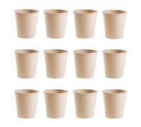 Set de 12 Vasos de Agua en Plástico Duro Reutilizables e Irrompibles para Fiestas y Eventos (120 Marrón)