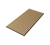 NEU.HOLZ Set de 12x Paneles de Pared 3D Vang Acústicos Revestimiento de Paredes Listones Decorativos en MDF y Fieltro 120 x 60 x 2 cm (8,64 m²) - Roble Oscuro