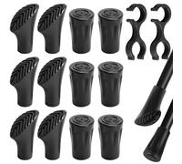 Set de 14 Tapones de Goma para Bastones de Senderismo Tapones Antideslizantes para Bastones de Trekking Accesorios Universales para Bastones de Caminata Compatibles con Bastones de 11mm de Diámetro