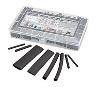 Set de 142 piezas de tubo termorretráctil 3:1 negro con pegamento interno. Longitud total de 8,3 m en una práctica caja. De ISOLATECH