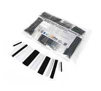 Set de 142 piezas de tubo termorretráctil 3:1 negro y transparente con pegamento interno. Longitud total de 8,3 m en una bolsa de polietileno. De ISOLATECH