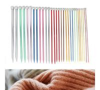 Set de 15 Pares de Agujas de Tejer, Herramientas para Tejido Manual de Suéter, Agujas de Barra Coloridas, Kit DIY