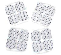 Set de 16 Electrodos de 4x4 cm axion | Para aparatos electroestimuladores TENS EMS | Conexión clavija de 2mm | Parches adhesivos para electroestimulación