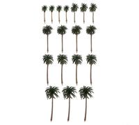 Set de 18 Modelos de Palmeras Pequeñas para Paisajismo DIY - Figuras Plásticas Verdes Variadas 7 a 16 cm