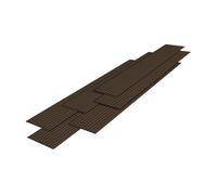 Set de 18x paneles de pared 3d bronckhorst 195x31,5 cm - efecto madera oscura [neu.holz]