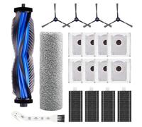 Set de 19 Accesorios Compatible con ECOVACS DEEBOT X8 Omni/X8 Pro Omni | Incluye Cepillos,Filtros,Bolsas para Polvo,Rodillo de Fregado & Herramienta de Limpieza | Recambios para Robot Aspirador.