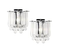 Set de 2 apliques pared alnwick 1xe14 metal-plástico 24x22x15cm - cromado [lux.pro]