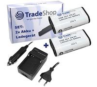 Set de 2 baterías de ion de litio de 2000 mAh + cargador con adaptador de coche para Kodak Easyshare is Z612 Z650 Z700 Z710 Z712 is Z740 Z812 is Z8612 is Z885 ZD710