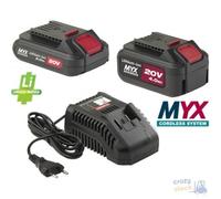 Set De 2 Baterías De Litio 20 V Y Cargador Universal Ckt 2042 Yamato Myx 4 Ah +
