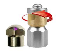 Set de 2 boquillas para la limpieza de tubos, 1/8", giratorias rígidas para tubo de limpieza para Kärcher WAP Alto, etc. (1/8", set - giratorio y boquilla rígida)