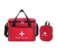 Set de 2 Botiquines de Primeros Auxilios Rojos Vacíos, Botiquín Deportivo Impermeable, Kit de Primeros Socorros para Hogar Viajes Escuela