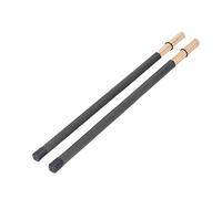 Set de 2 Cepillos para Batería, Palos y Mazas de Bambú, Accesorios para Percusión, Ligero y Cómodo - Sonido Suave, Uso Versátil para Bateristas y Jazz (negro)