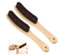 Set De 2 Cepillos para Ropa Atrapa Pelos, 26,8 x 3,7 Cm, Mango De Madera, Ideales para Limpiar Textiles Delicados, Abrigos, Trajes y Muebles, Cepillo Ropa, Aplicación Rápida y Eficaz
