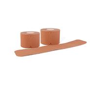 Set de 2 cintas kinesiológicas precortadas color piel de axion | 2 cintas con 20 precortes de 25x5 cm cada una | Cinta resistente al agua • agradable a la piel • elástica | Tape ideal deporte