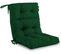 Set de 2 Cojines para Sillas de Exterior Respaldo Alto 45x22x4cm Impermeables Acolchados Reversibles para Jardín Mecedora Adirondack Rattán 10cm Grosor 2,5kg por Pieza(Dark Green,1pc)
