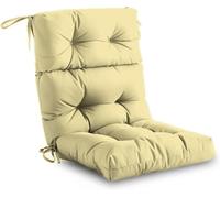 Set de 2 Cojines para Sillas de Exterior Respaldo Alto 45x22x4cm Impermeables Acolchados Reversibles para Jardín Mecedora Adirondack Rattán 10cm Grosor 2,5kg por Pieza(Turmeric,1pc)