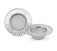Set de 2 Coladores de Desagüe de Acero Inoxidable - 5.3 cm de Diámetro Interior - Filtro Fino para Pelo para Ducha, Bañera y Lavabo - Filtro de Desagüe Inoxidable contra Atascos