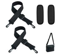 Set de 2 Correas Ajustables Universales de Nylon con Mosquetones, Correas de Repuesto para Bolsos, Mochilas, Bolsas de Ordenador y Cámaras, Resistentes y Cómodas, Longitud Ajustable de 75-130 cm