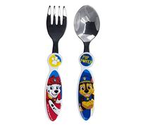 Set de 2 cubiertos infantiles de acero inoxidable compuesto de tenedor y cuchara de La Patrulla Canina