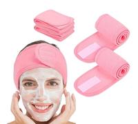 Set de 2 Diademas Rosas para Maquillaje y Skincare - Suaves, Elásticas y Ajustables para Mujer - Perfectas para Cuidado Facial y Rutina de Belleza y maquillaje (Rosa, 2ud)