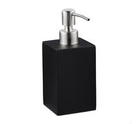 Set de 2 dispensadores de jabón de 300 ml negros, recargables, de mano y bomba