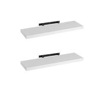 Set de 2 estantes de pared flotantes blancos de 80x24 cm