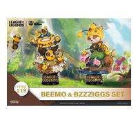 Set de 2 figuras beast kingdom dstage league of legends beemo y bzzziggs