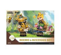 Set de 2 figuras beast kingdom dstage league of legends beemo y bzzziggs (DS-119)