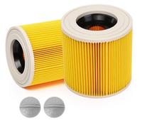Set De 2 Filtros Plisados Kärcher 6.414-552.0 Con Tornillo Cierre