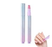 Set de 2 Lápices de Aceite para Cutículas de Cerámica 3-en-1, Aceite Cuticulas Uñas Lapiz para Eliminar y Reparar Cutículas, Bolígrafo Nail Care Hidratante y Fortalecedor, Color Azul y Violeta