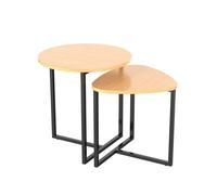 Set de 2 mesas auxiliares moa vinthera madera/negro