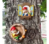Set de 2 Miniaturas de Espíritus del Jardín, de , Figuras de de Árbol, Miradores de Jardín y Adornos de Estatuas de , Adecuados para Decorar Jardines y Árboles de Jardín, Así Como Regalos para