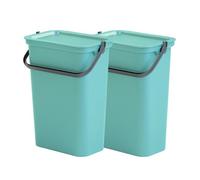 Set de 2 papeleras 10l salvia con asa