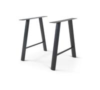 Set de 2 patas de mesa hullem 72x70x10 cm - negro [en.casa] 10 cm