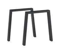 Set de 2 patas de mesa kraftisried 72x70 cm - negro [en.casa]
