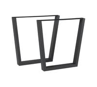 Set de 2 patas de mesa lalling 72x55/75 cm - negro [en.casa]