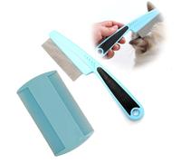 Set de 2 peines antipulgas para perros y gatos - Dientes finos - Peine metálico antipulgas - Peine de aseo para perros y gatos