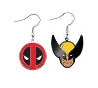 Set de 2 pendientes marvel deadpool y lobezno